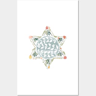 Floral Sheriffs Star Posters and Art